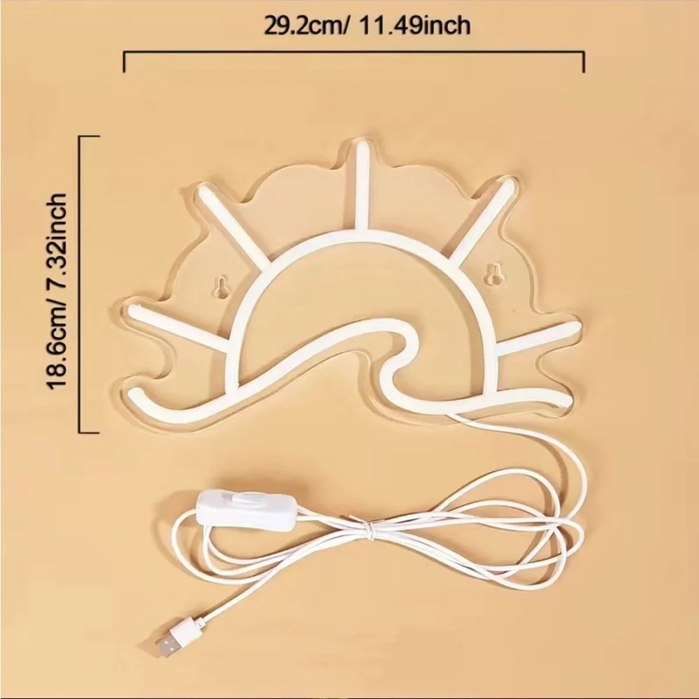 LED Neon Retro Sun Wave Accent Light - Picture 6 of 6